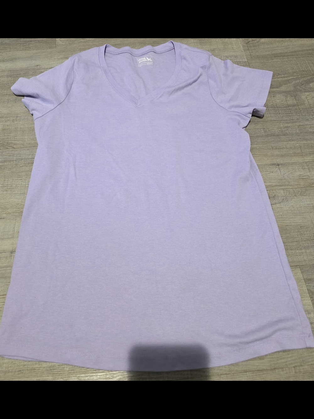 Eddie Bauer Lavender V-Neck Short Sleeve Tee